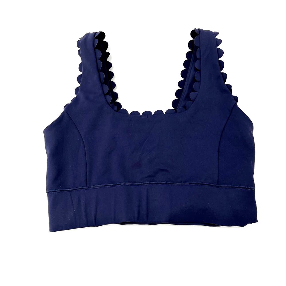 IVL Collective Scallop Hem Sports Bra V-Neck Mesh Front Size 10